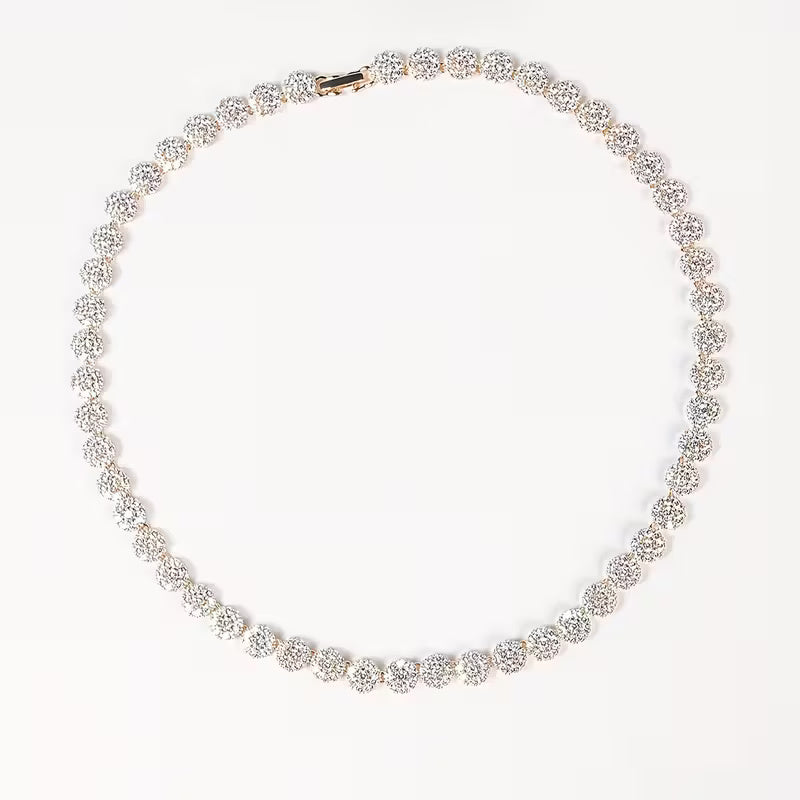 Radiant crystal jewelry set with round cut